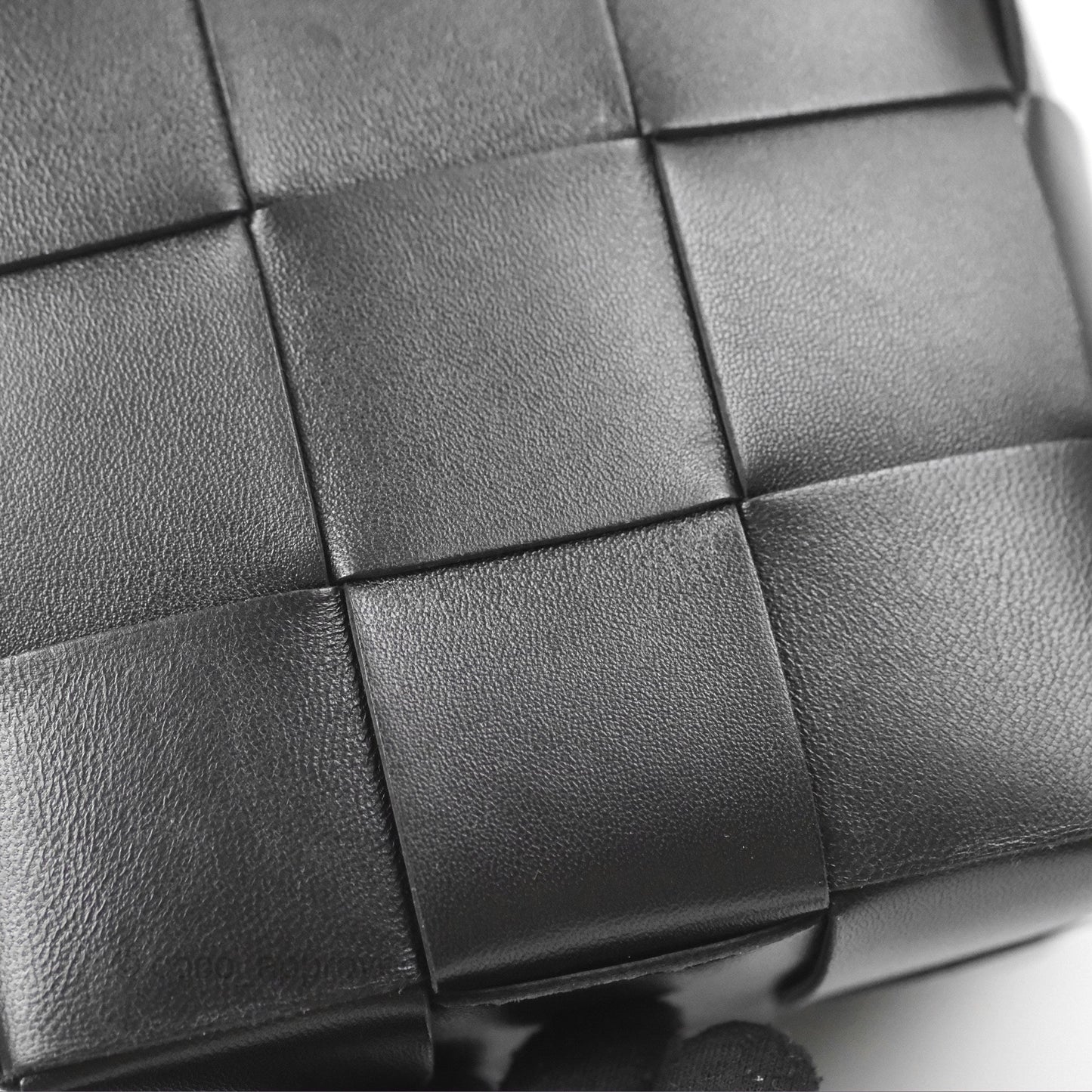 Bottega Veneta Small Cassette Bucket Bag Black Lambskin