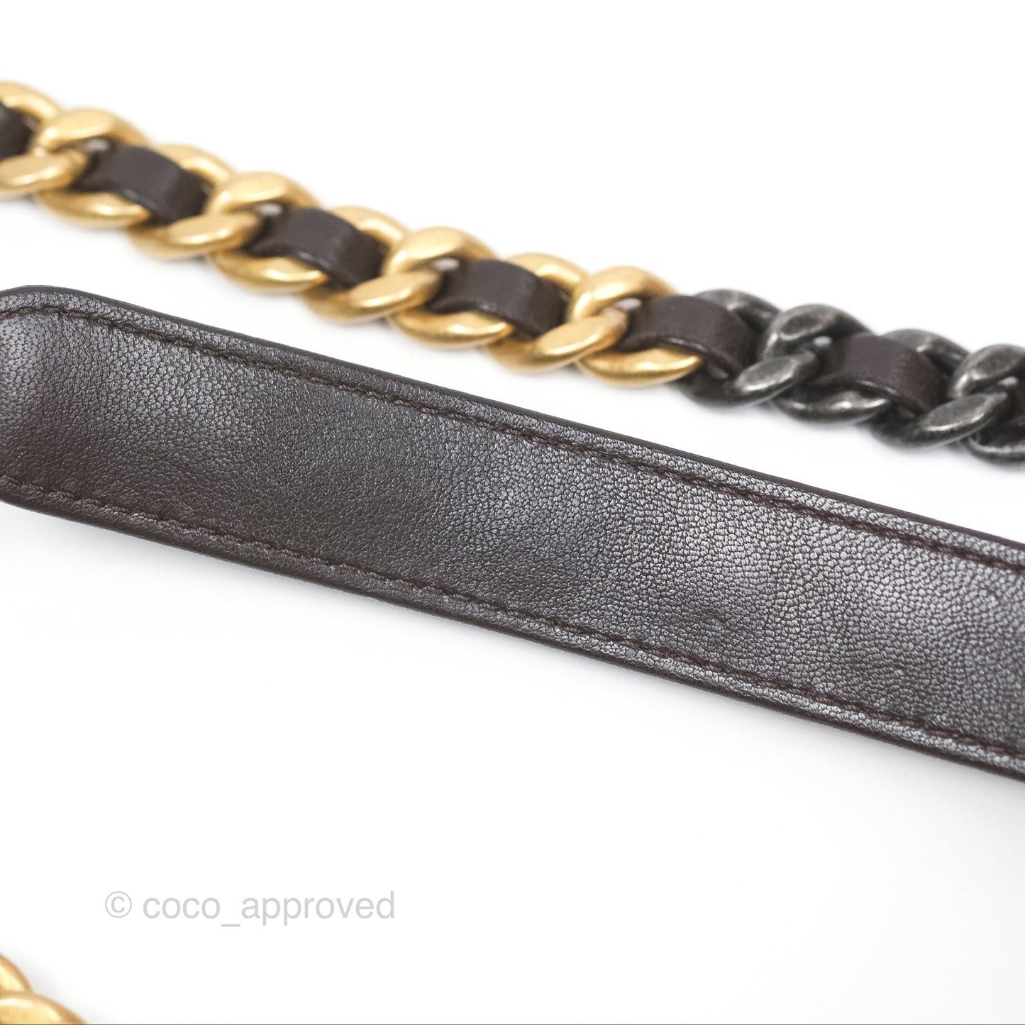 Chanel 19 Small Dark Brown Mixed Hardware