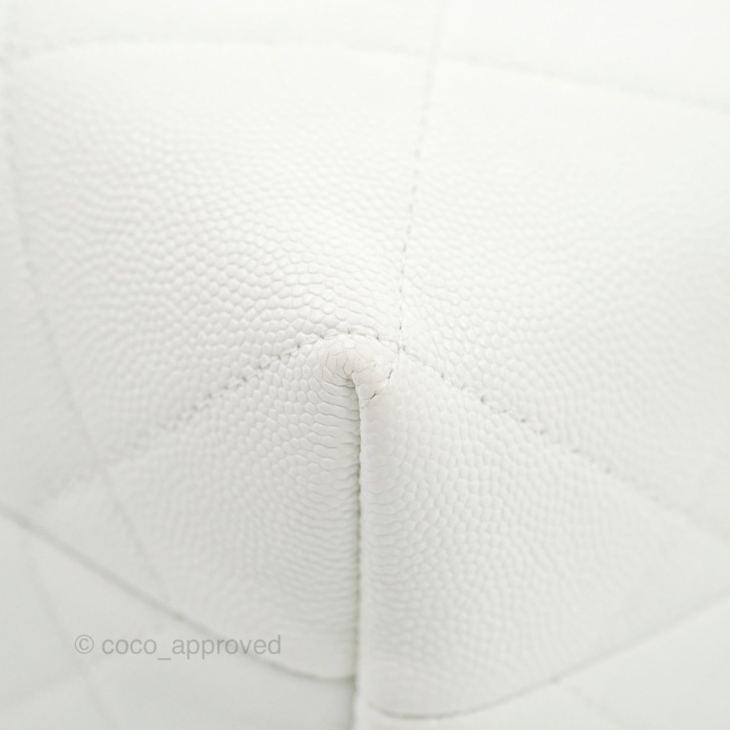 Chanel A Real Catch Shopping Bag White Caviar