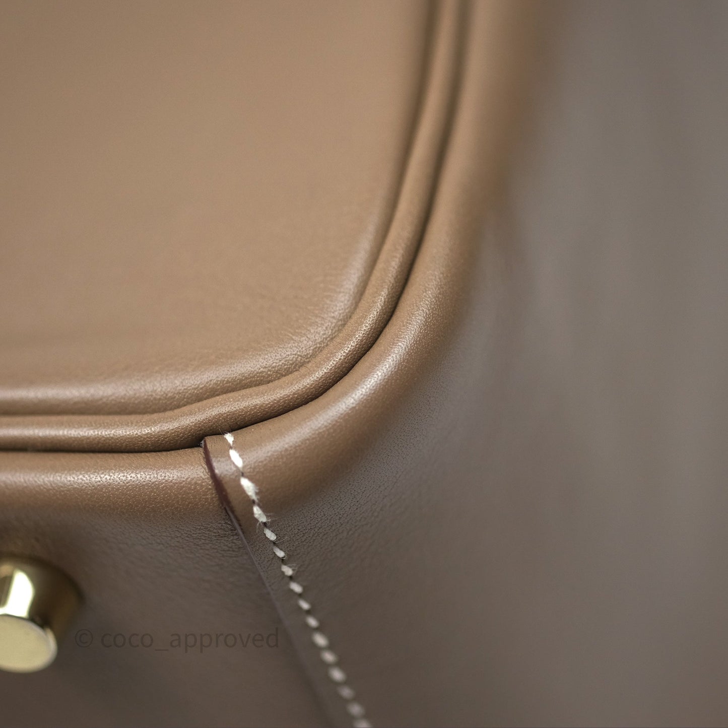 Hermès Lindy 30 Etoupe 18 Swift Gold Hardware