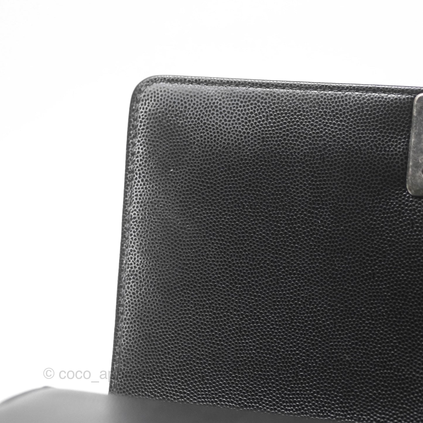 Chanel Medium Boy Quilted Black Caviar Ruthenium Hardware