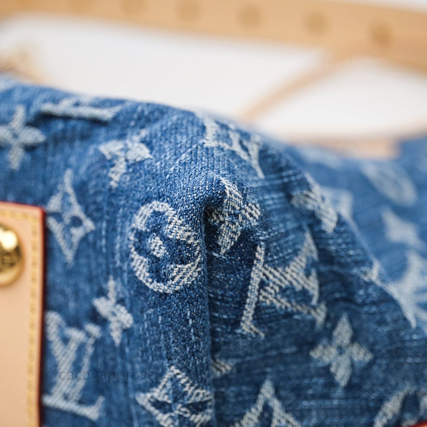 Louis Vuitton CarryAll MM Denim Blue Monogram