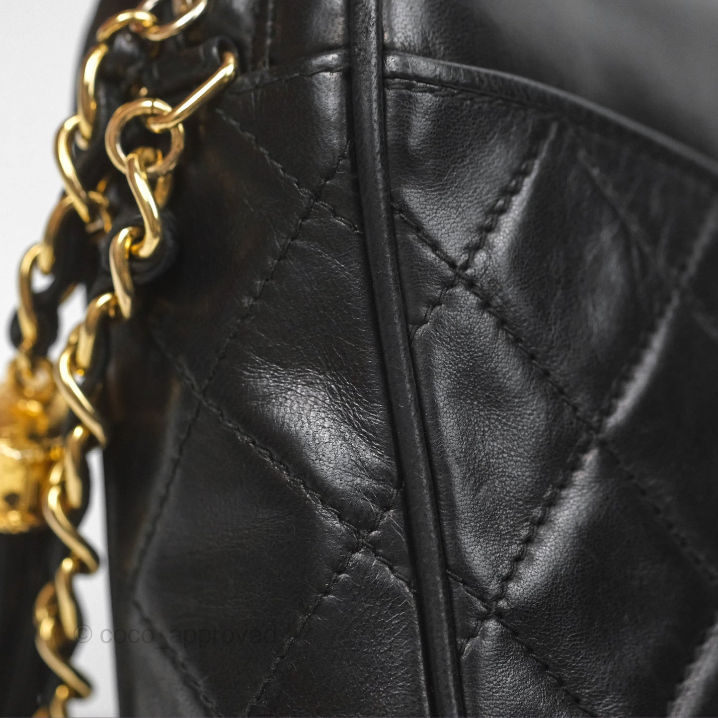 Chanel Vintage Camera Bag Black Lambskin Gold Hardware
