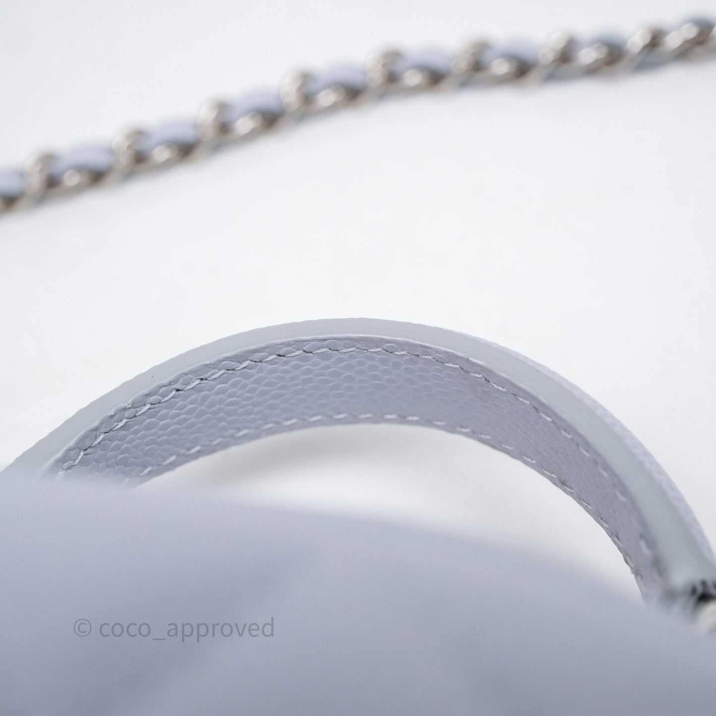 Chanel Classic Mini Backpack Light Blue Caviar Silver Hardware