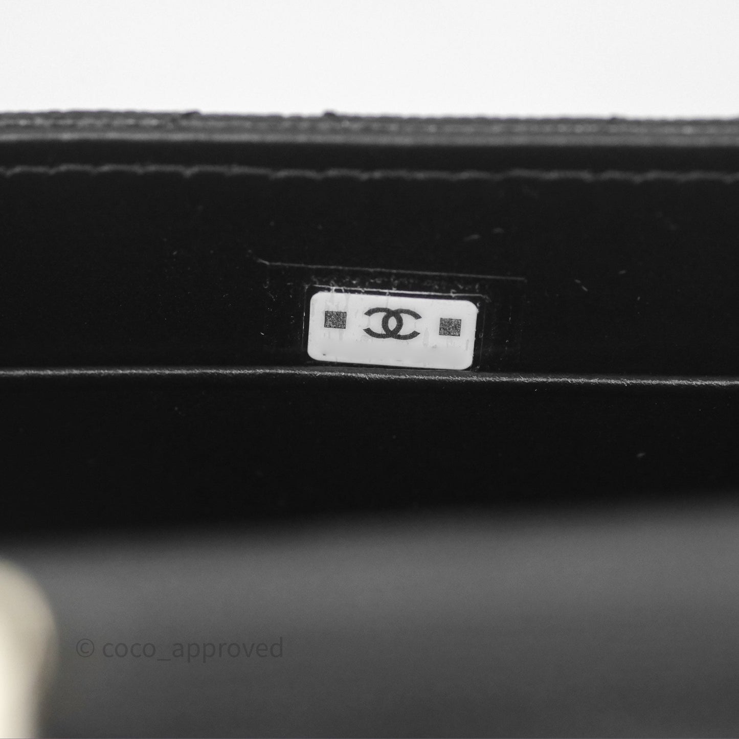Chanel Top Handle Clutch with Chain Black Caviar Light Gold Hardware