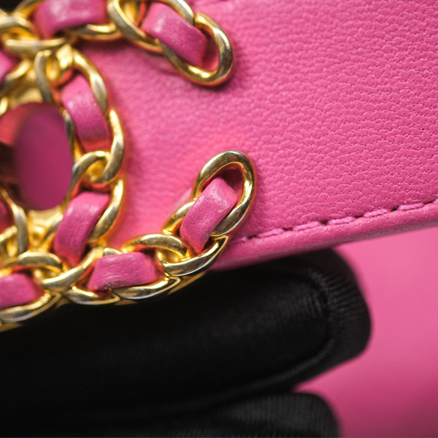 Chanel Quilted Small Perfect Meeting Hobo Pink Lambskin Aged Gold Hardware