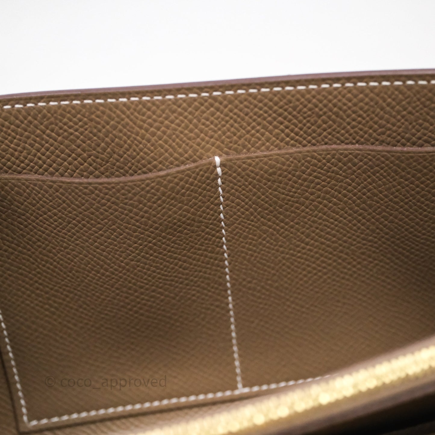 Hermès Kelly To Go Wallet Etoupe 18 Epsom Gold Hardware