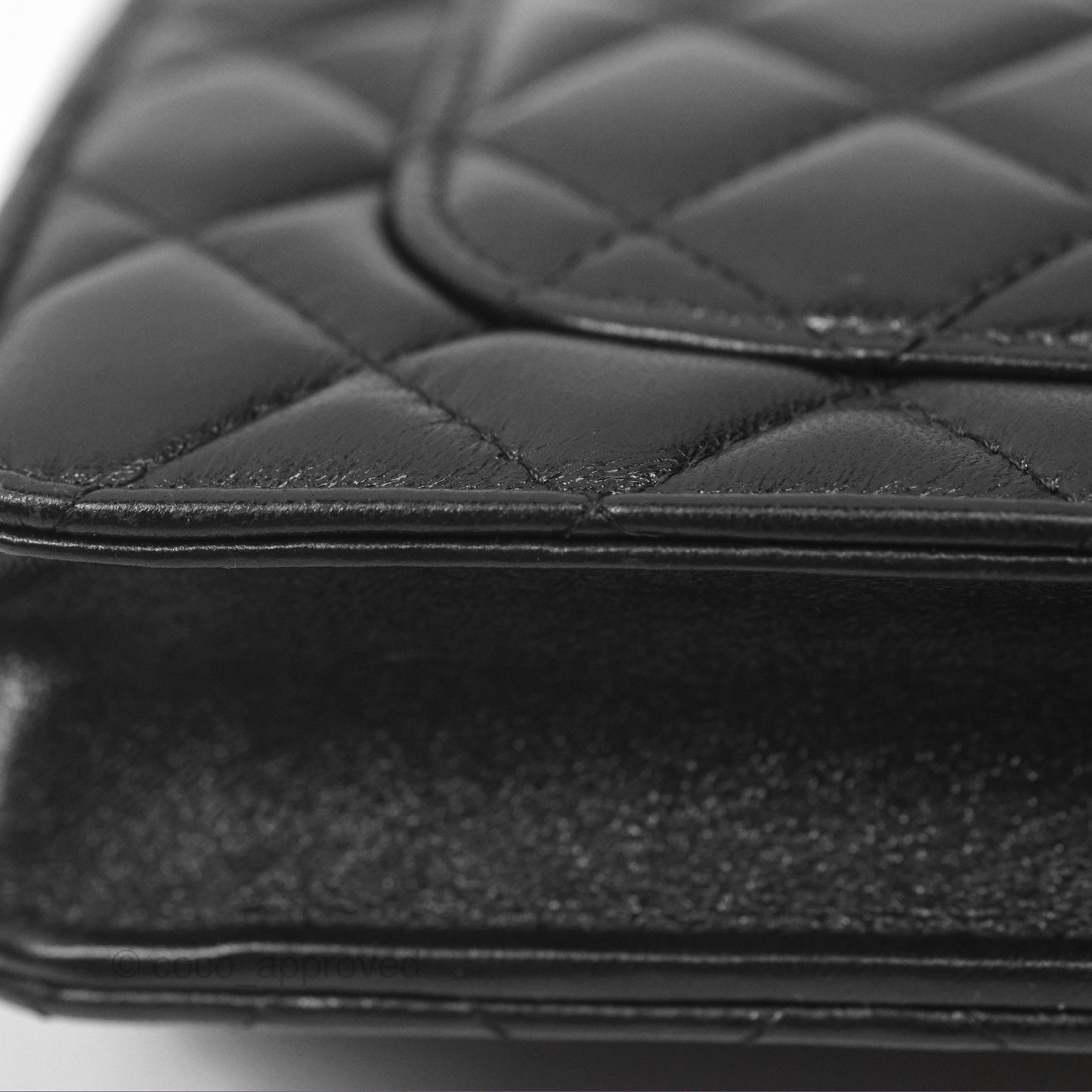 Chanel Quilted Dynasty Wallet on Chain WOC Black Shiny Lambskin Gold Hardware