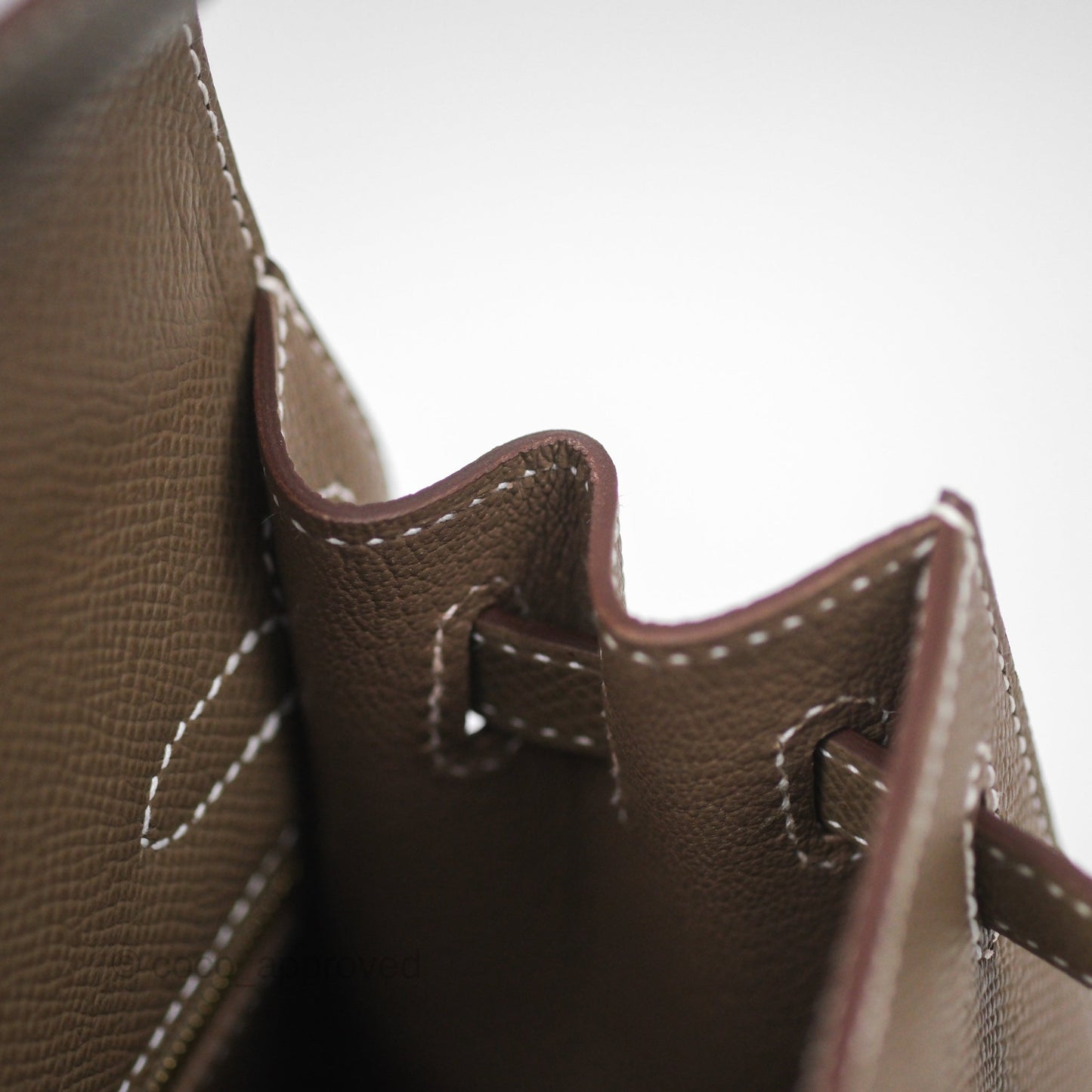 Hermès Sellier Kelly 25 Etoupe 18 Epsom Gold Hardware