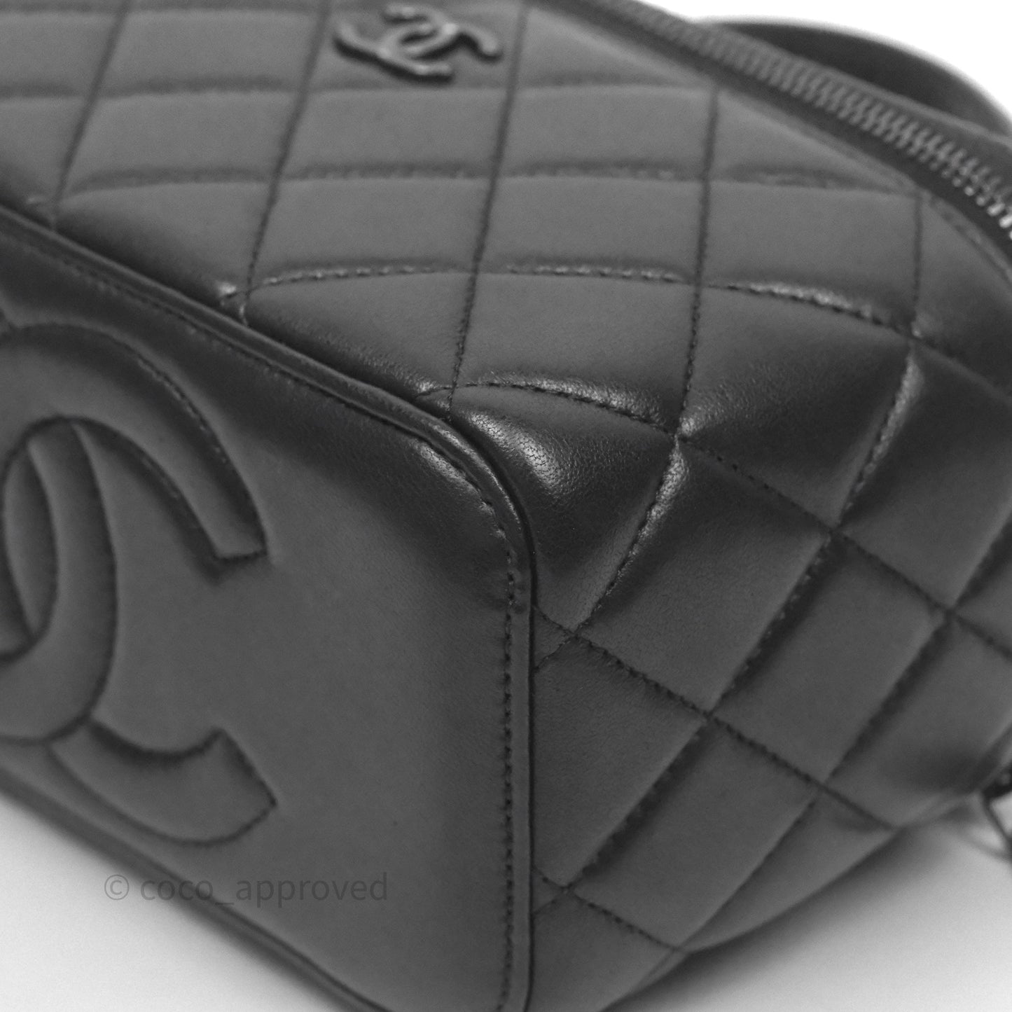 Chanel Vanity Rectangular Top Handle So Black Lambskin