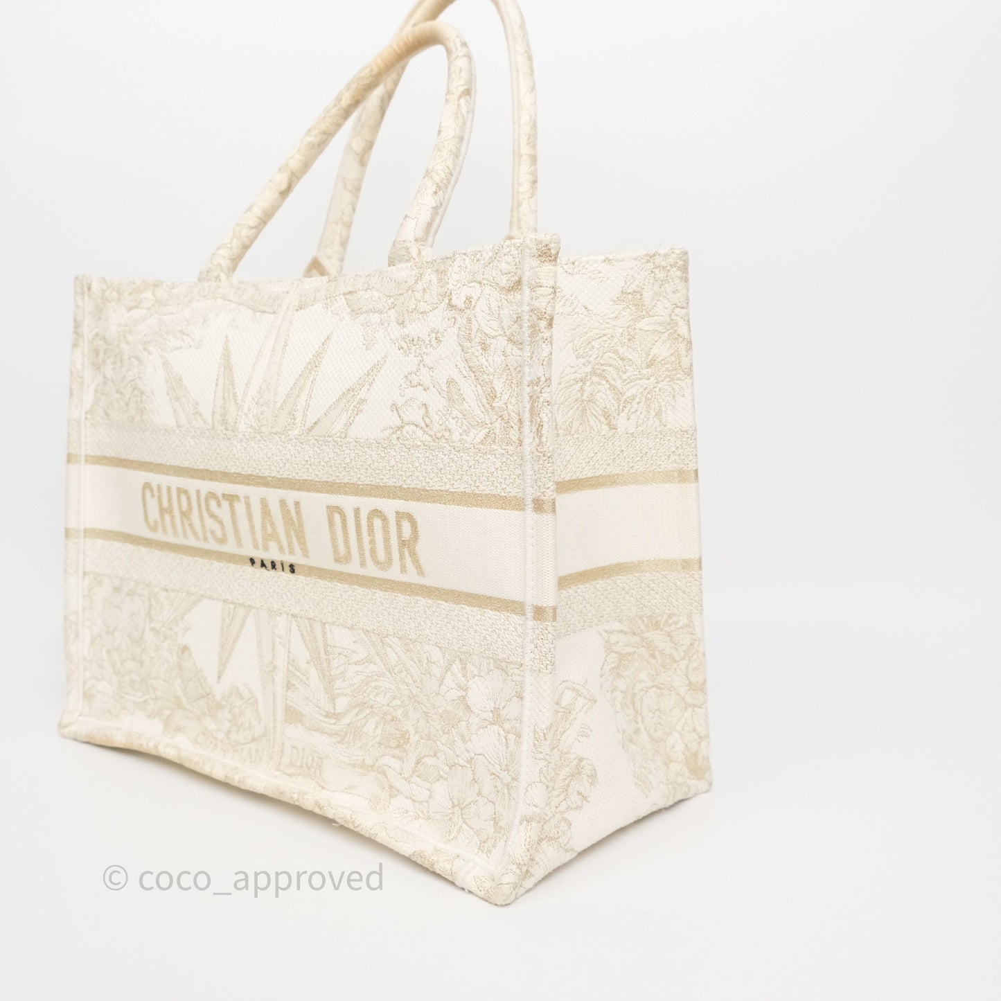 Dior Medium Book Tote Dior Rêve d'Infini Embroidery with Gold-Tone Metallic Thread