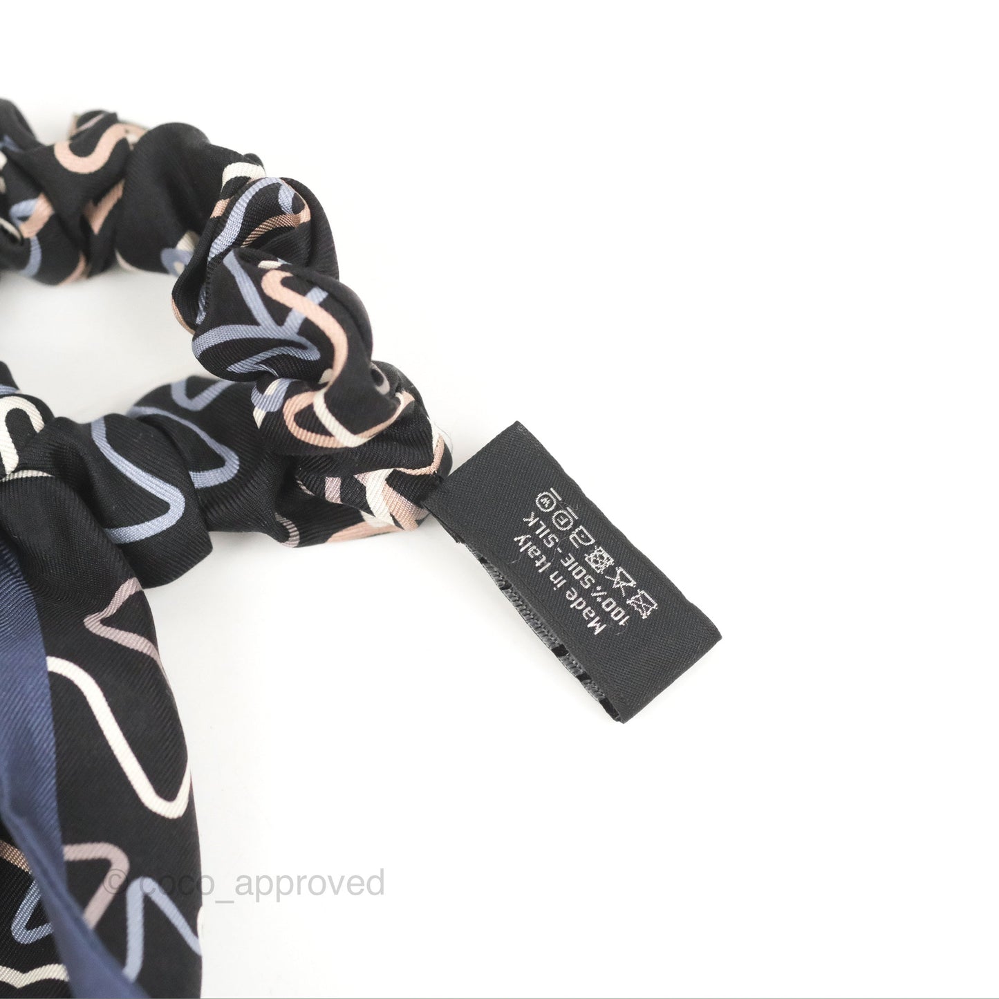 Chanel CC Star Silk Hair Accessory Black