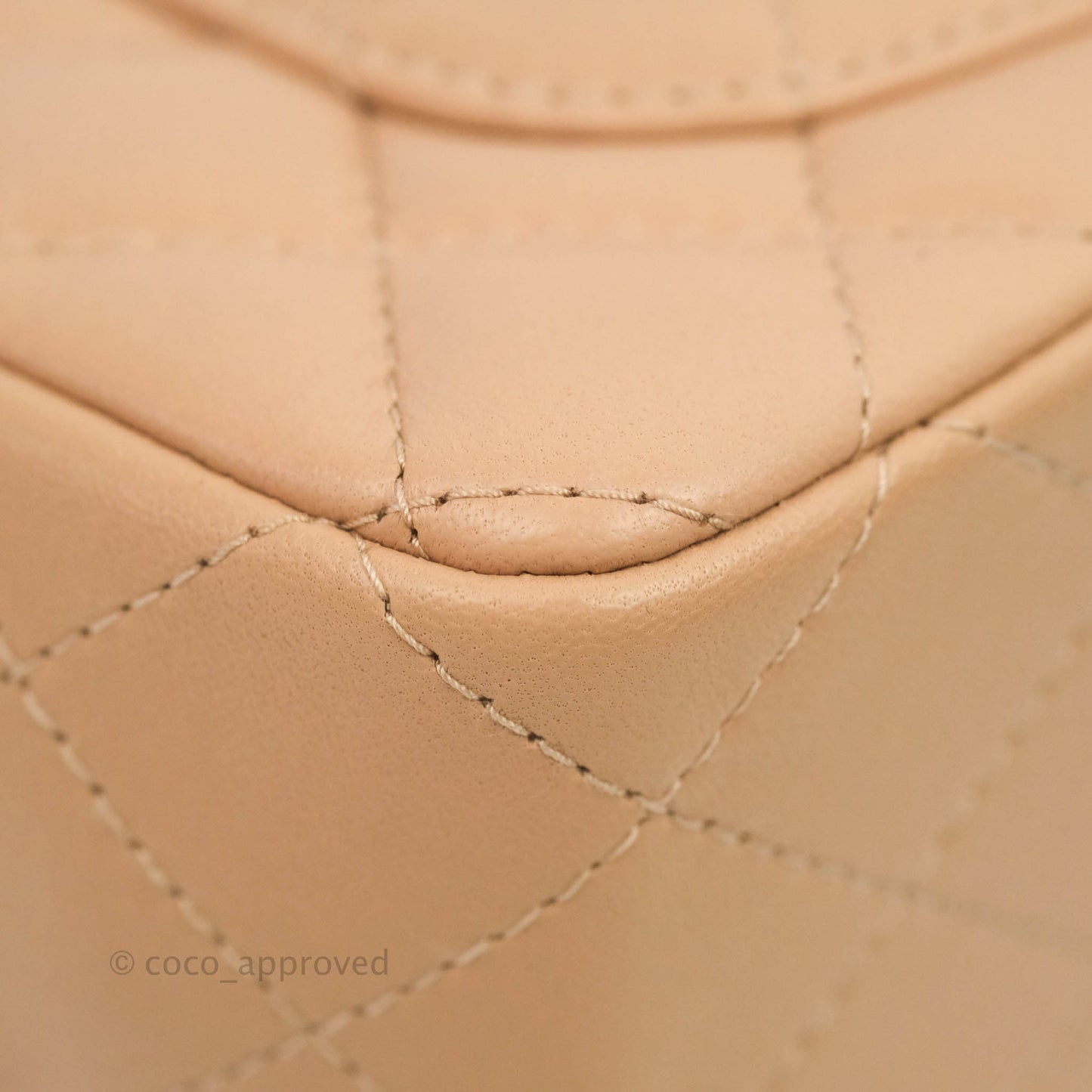 Chanel Quilted Mini Rectangular Lambskin Beige Gold Hardware 21A