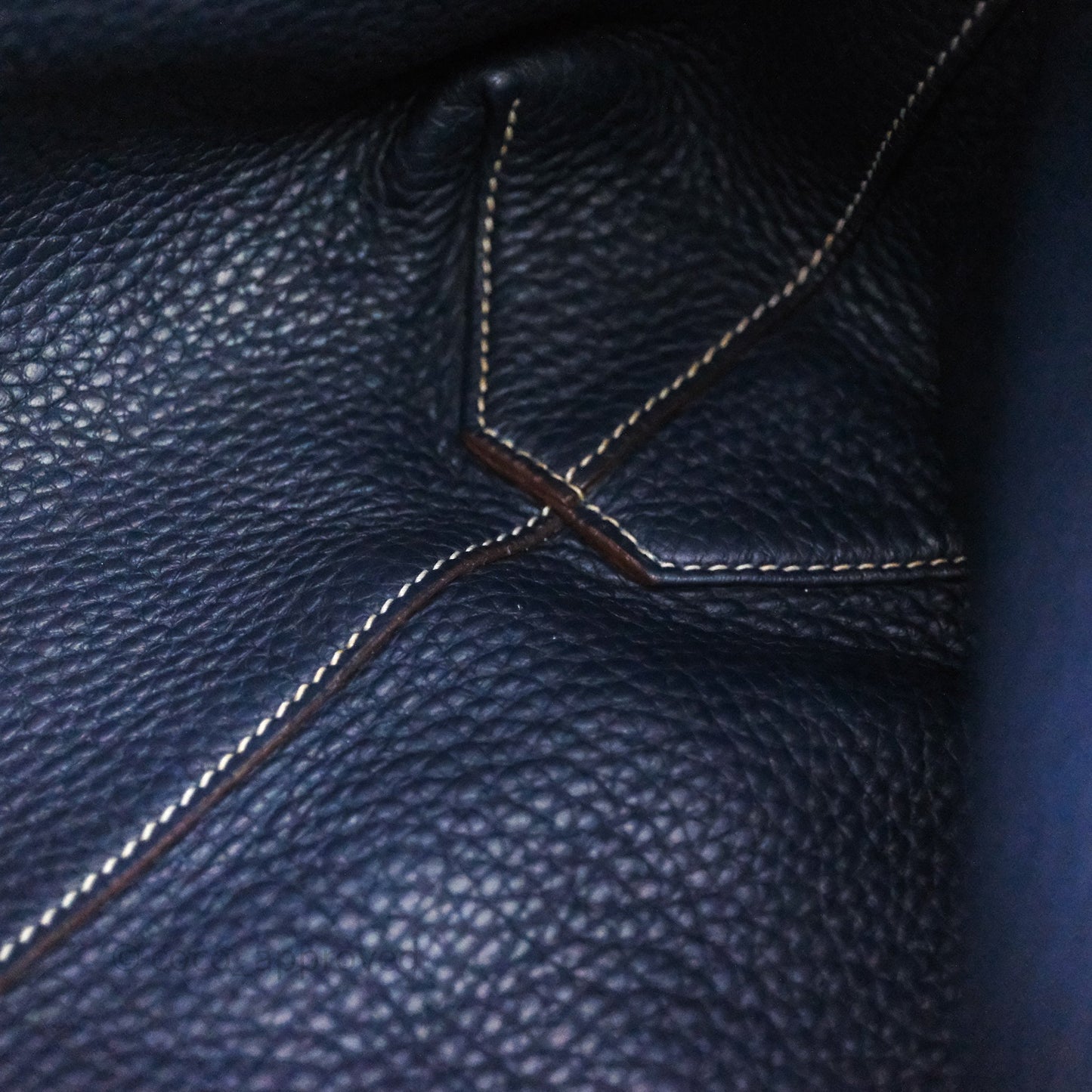 Hermès Double Sens Tote 36 Gold/Navy Clemence
