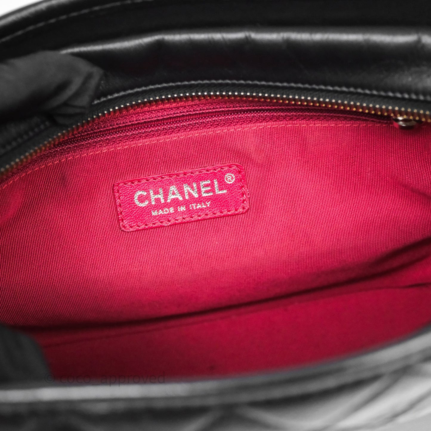Chanel New Medium Gabrielle Hobo Quilted Black Aged Calfskin