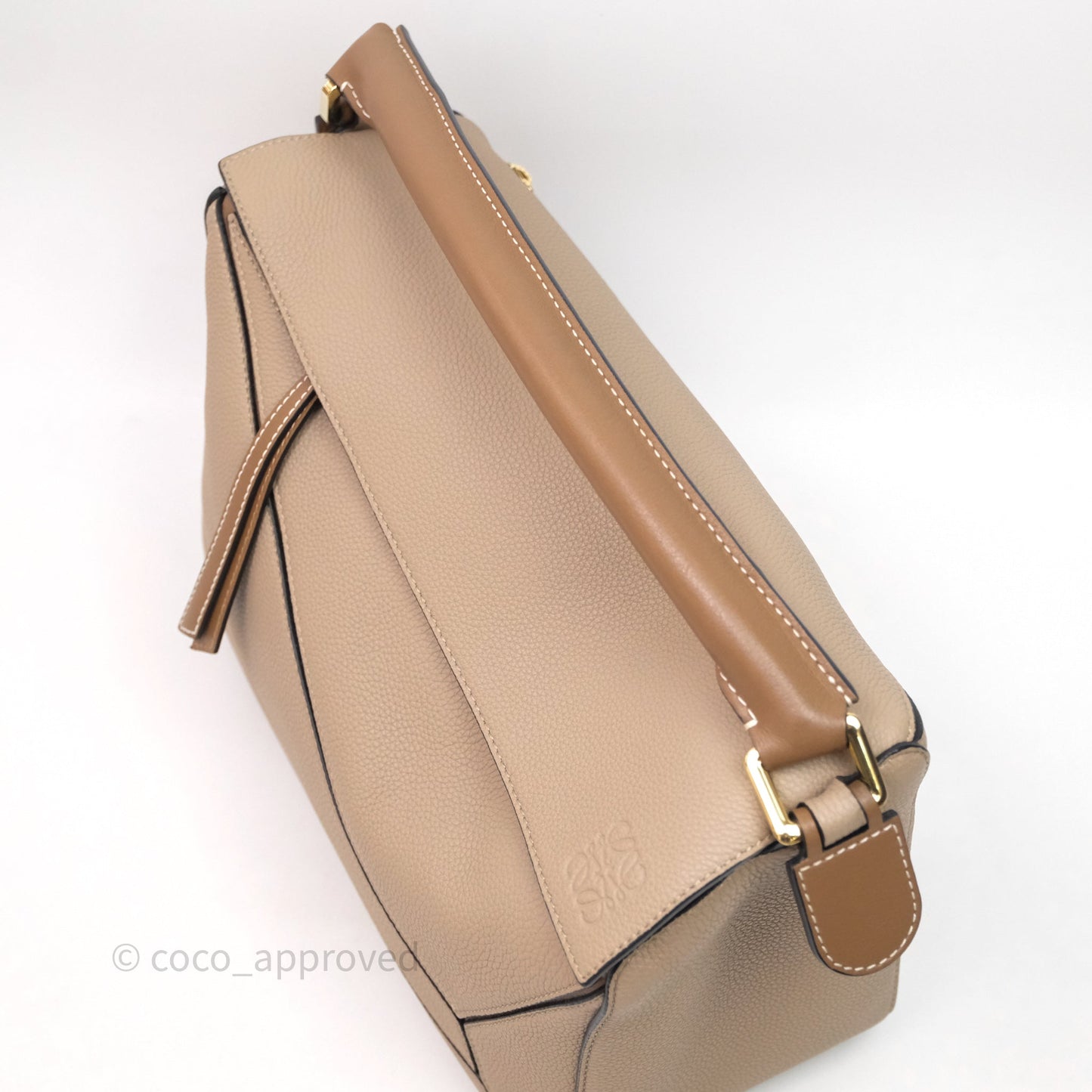 Loewe Medium Puzzle Bag Sand Mink Grained Calfskin