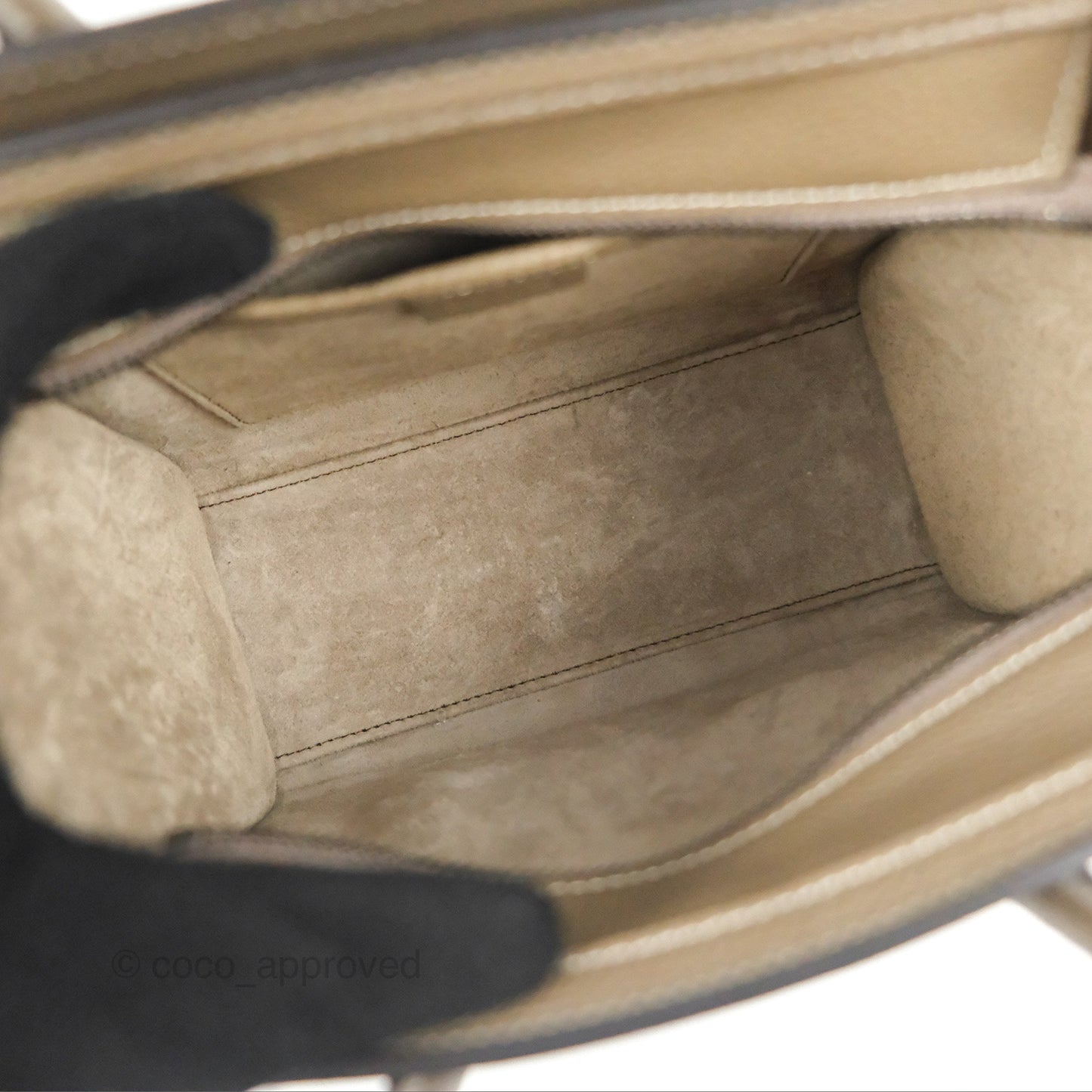 Celine Nano Luggage in Souris Drummed Calfskin