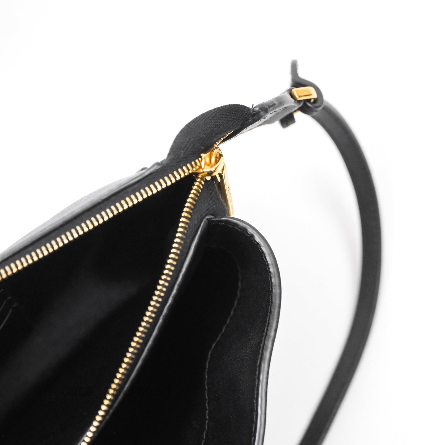 Balenciaga Rodeo Sling Pochette Leather Shoulder Bag Black Calfskin