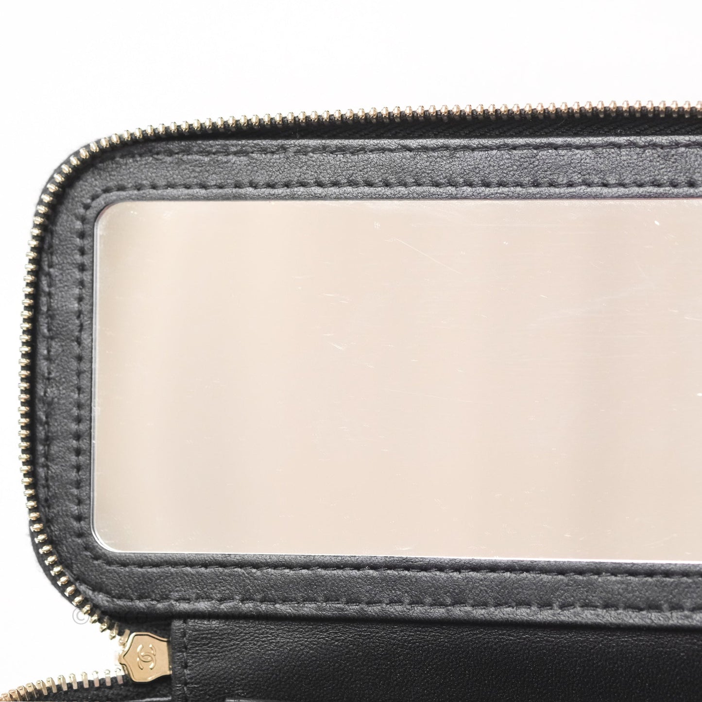 Chanel Crystals Top Handle Vanity Rectangular Black Lambskin Gold Hardware