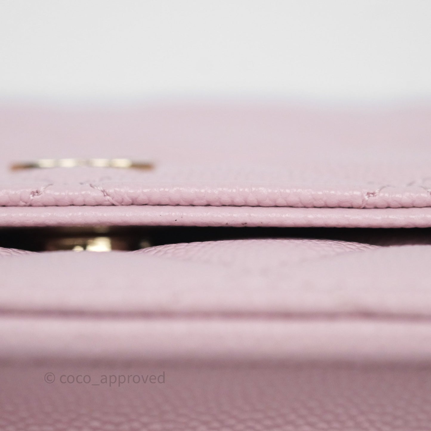 Chanel Classic Quilted Wallet On Chain WOC Pink Caviar Gold Hardware