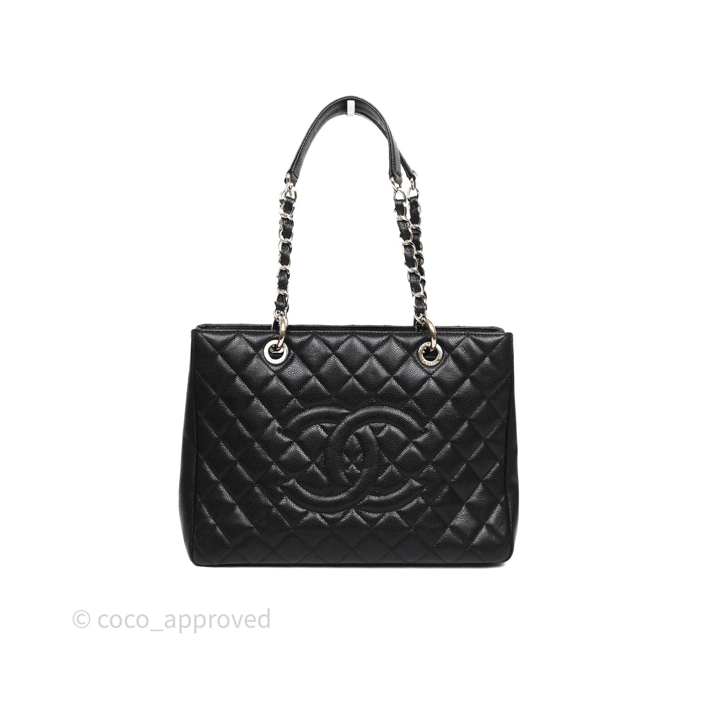 Chanel GST Black Caviar Silver Hardware