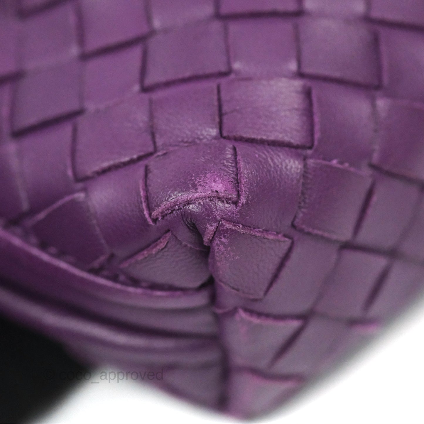 Bottega Veneta Crossbody Bag Intrecciato Leather Purple