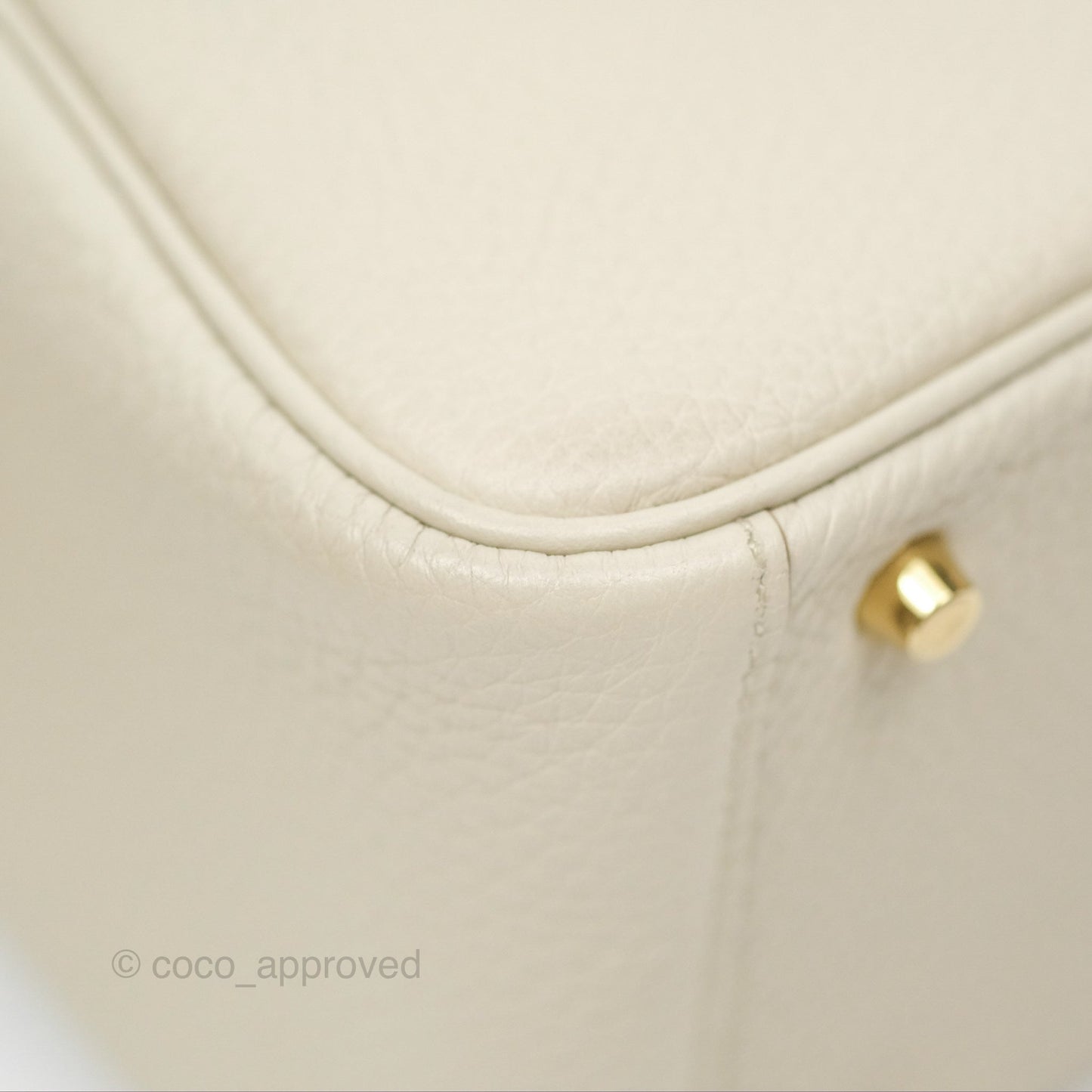 Hermès Mini Lindy 20 Beton Clemence Gold Hardware