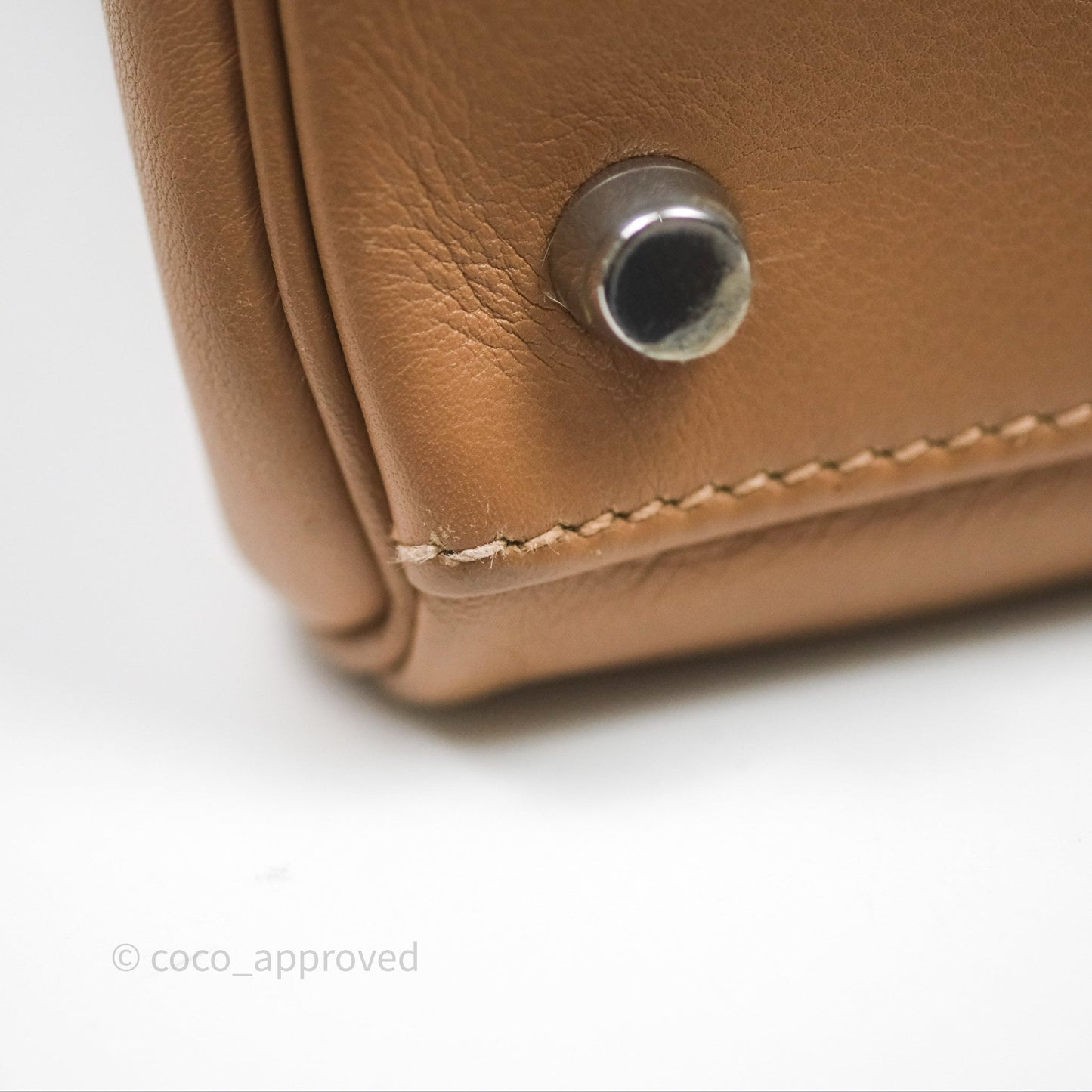 Hermès Kelly 35 Retourne Chai 0M Evercolor Palladium Hardware