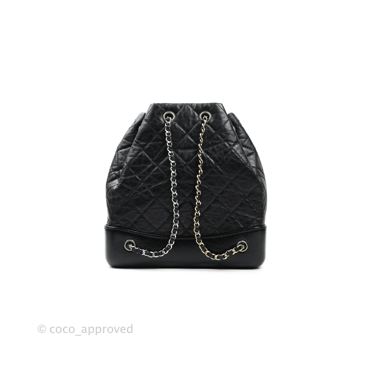 Chanel Small Gabrielle Backpack Black Aged Calfskin