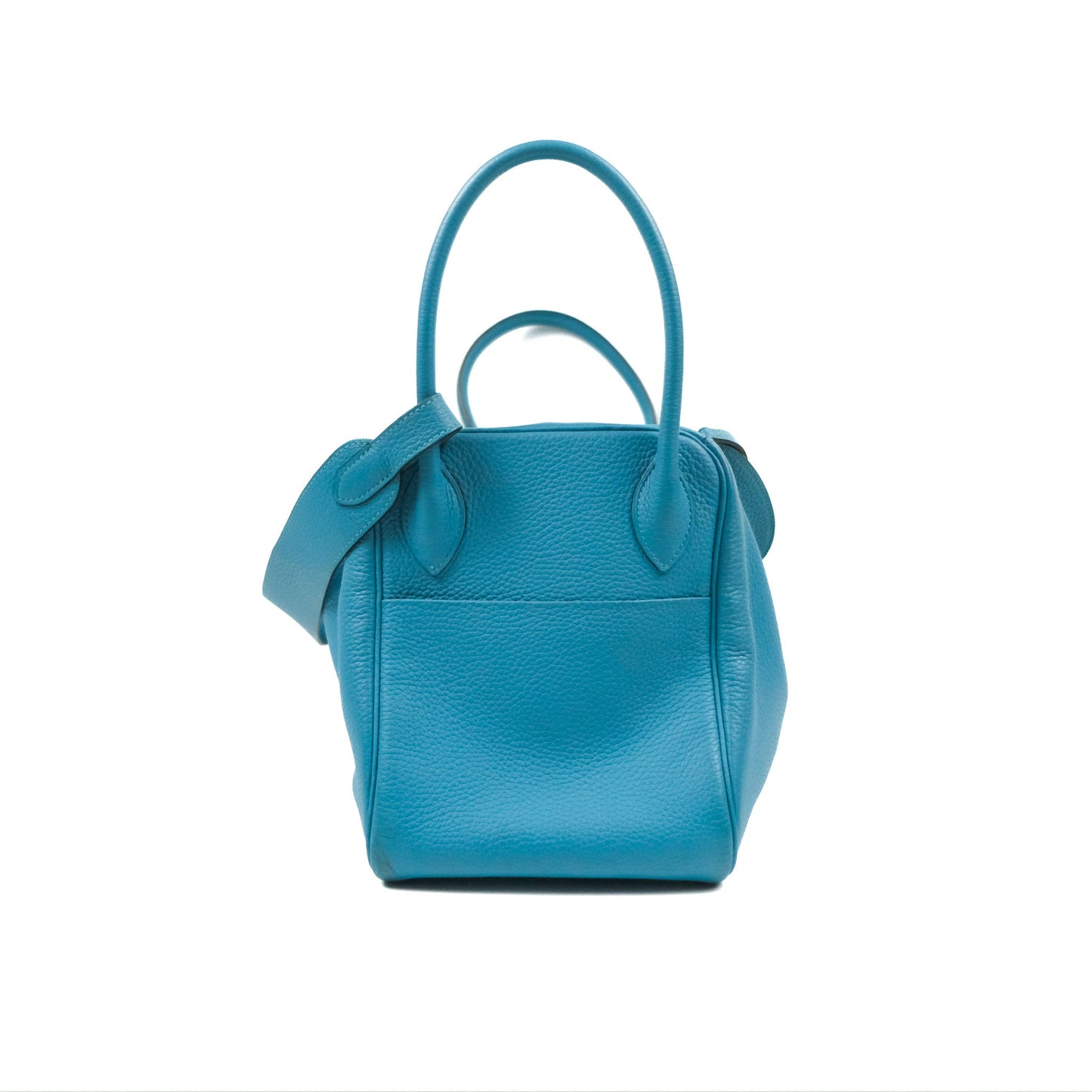 Hermès Lindy 34 Blue Paon Clemence Palladium Hardware