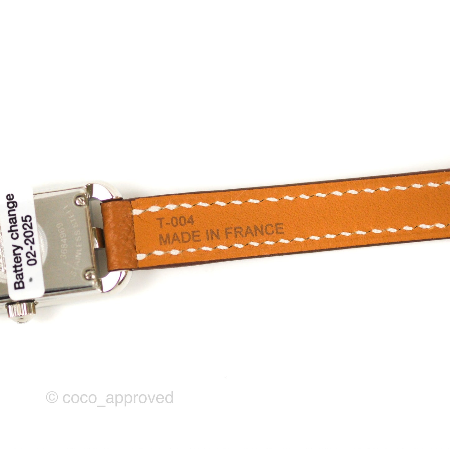 Hermès Nantucket Watch PM Gold Chesnut Epsom Palladium Hardware