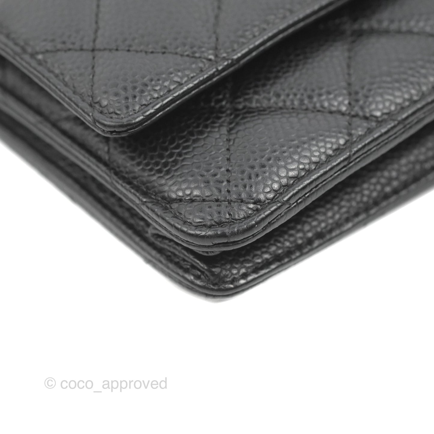 Chanel Quilted Classic WOC Black Caviar Gold Hardware