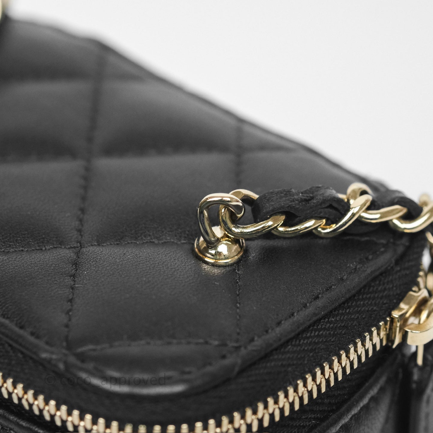 Chanel Mini Ball Crush Vanity With Chain Black Lambskin Gold Hardware