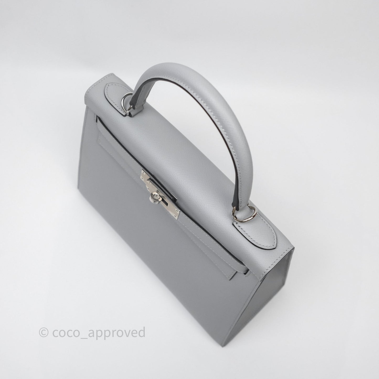 Hermès Kelly 28 Bleu Glacier 8U Epsom Palladium Hardware