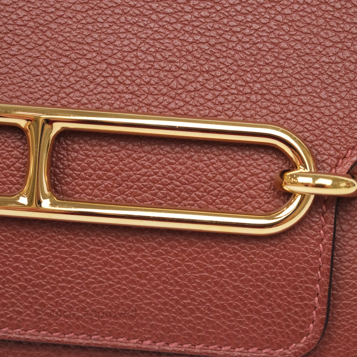 Hermès Mini Roulis Rouge H 55 Evercolor Gold Hardware