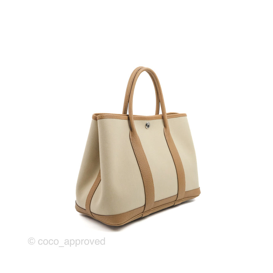 Hermès Garden Party 30 Beton 8L Biscuit 48 Canvas