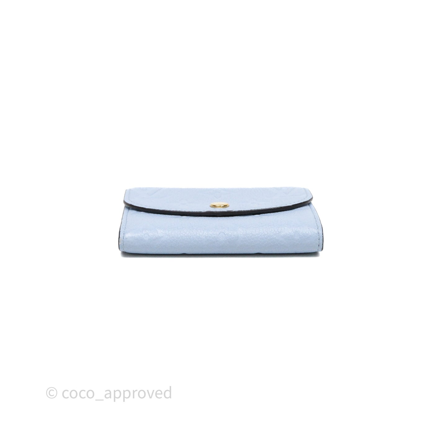 Louis Vuitton Rosali Coin Purse Empreinte Bleu Nuage Gold Hardware