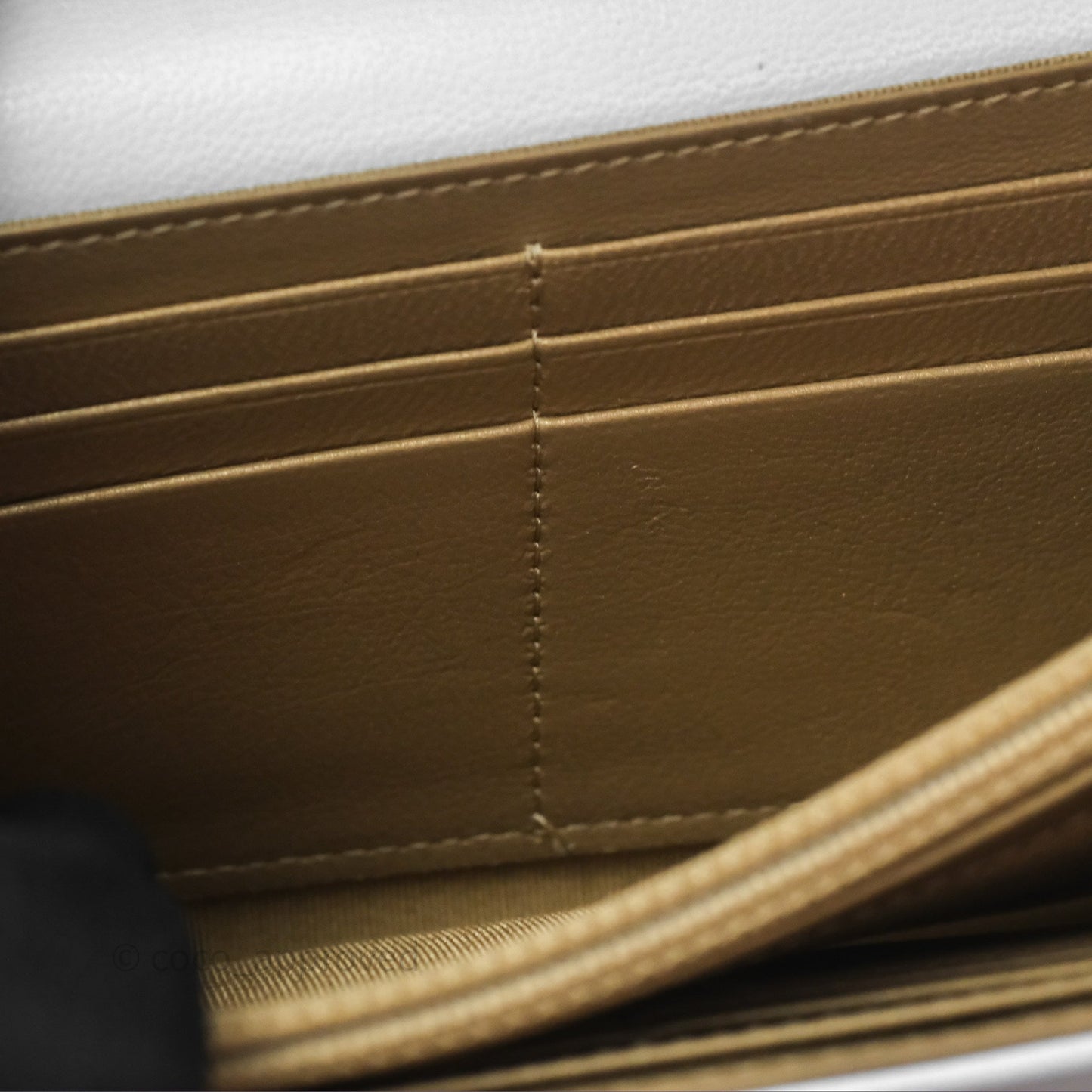 Chanel Quilted Mini Chic Pearls Flap Wallet On Chain WOC White Goatskin Aged Gold Hardware