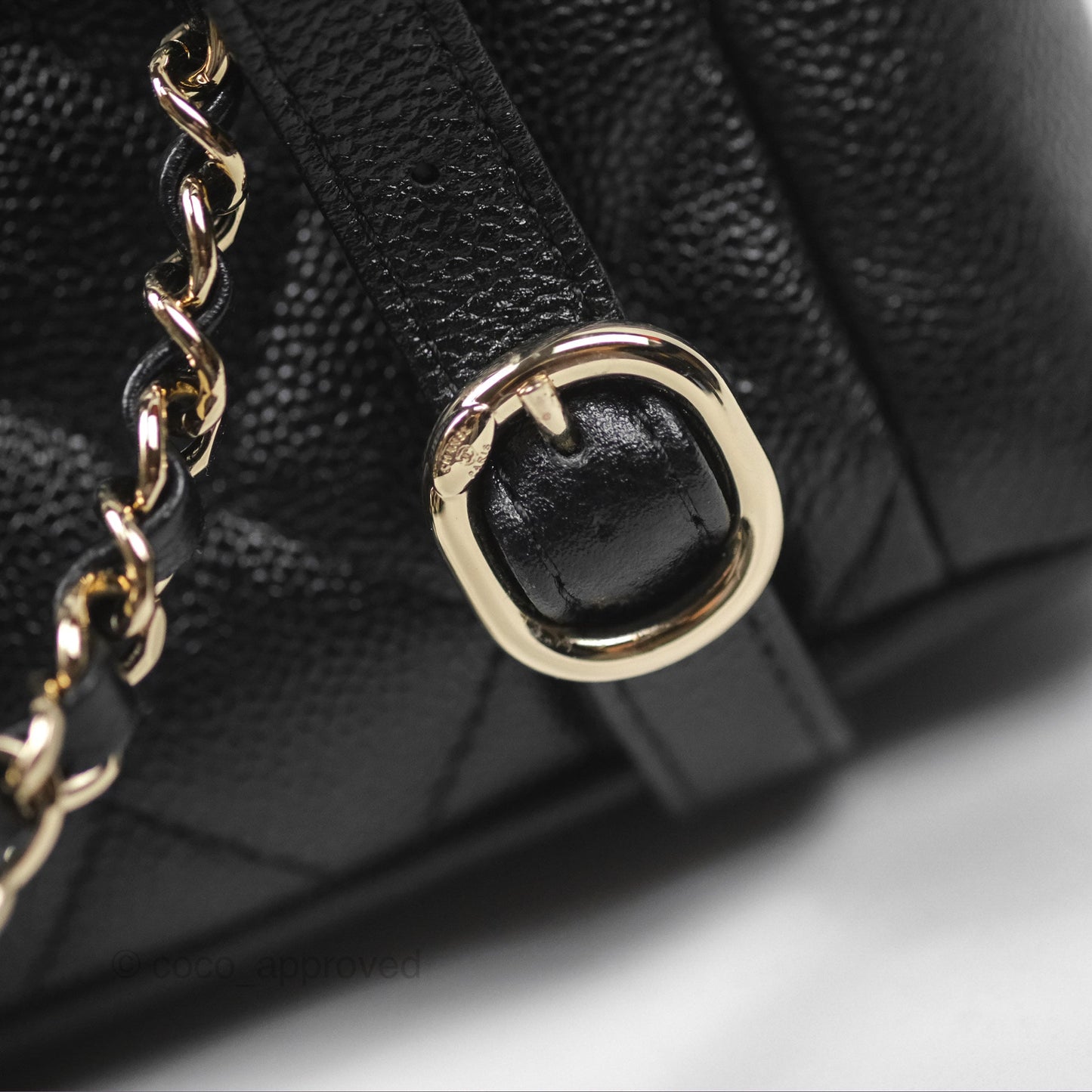 Chanel Duma Backpack Small Black Caviar Gold Hardware
