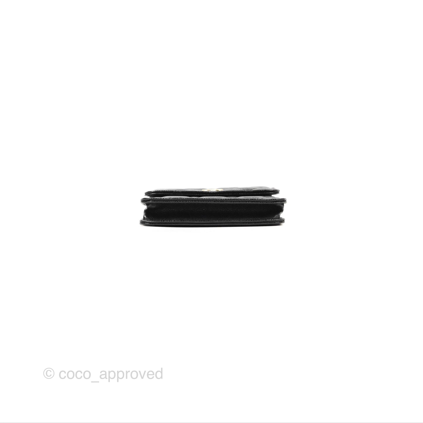 Chanel Miss Coco Clutch With Chain Quilted Black Caviar Gold Hardware