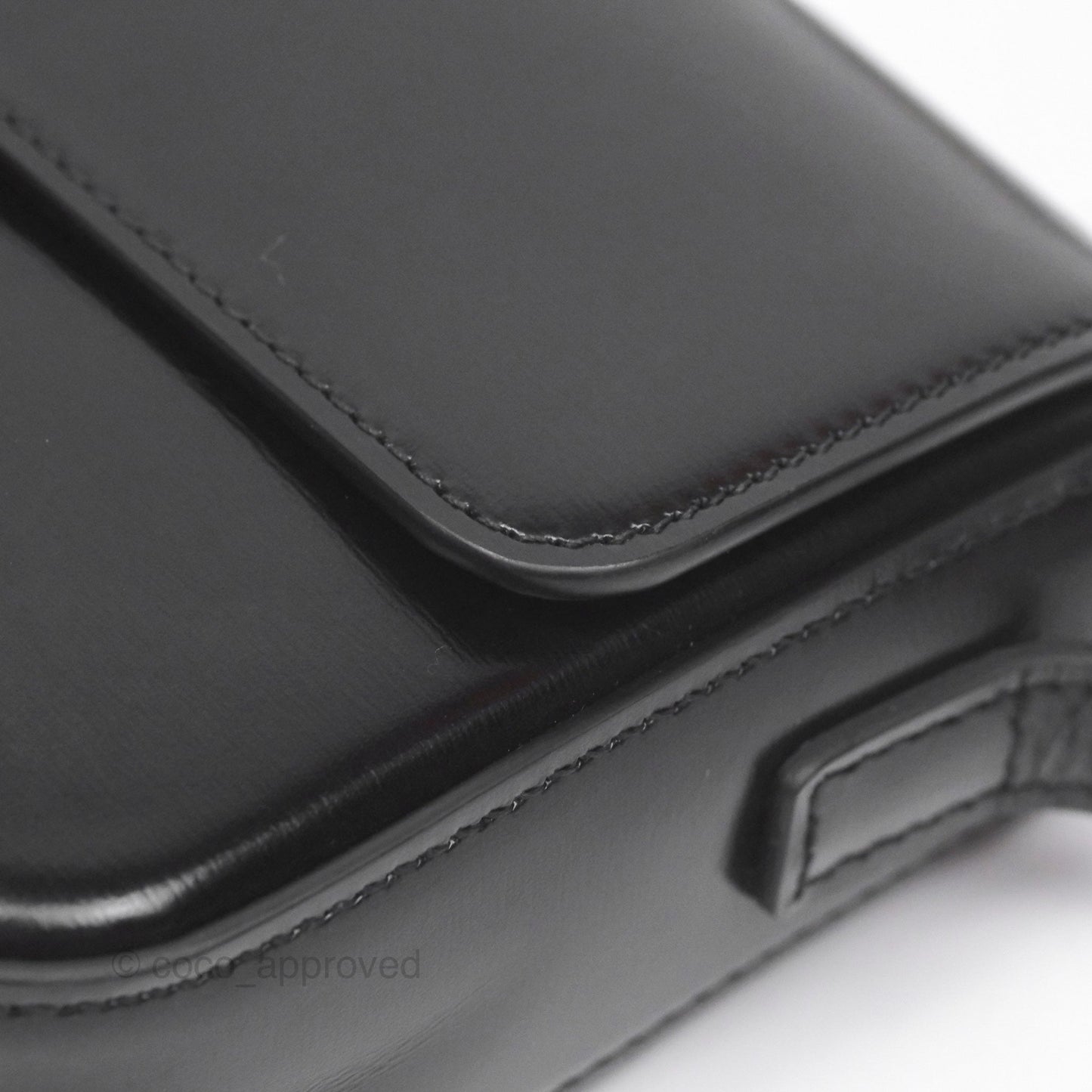 Celine Triomphe Shoulder Bag Black Calfskin