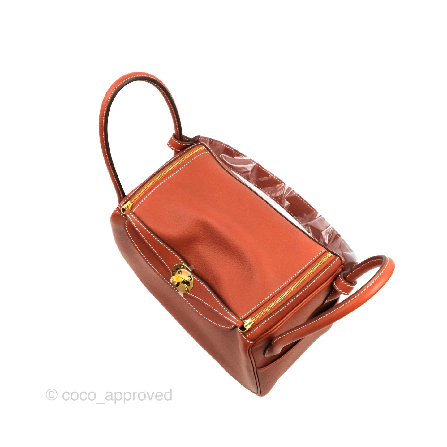 Hermès Lindy 26 Evercolour Sienne Gold Hardware