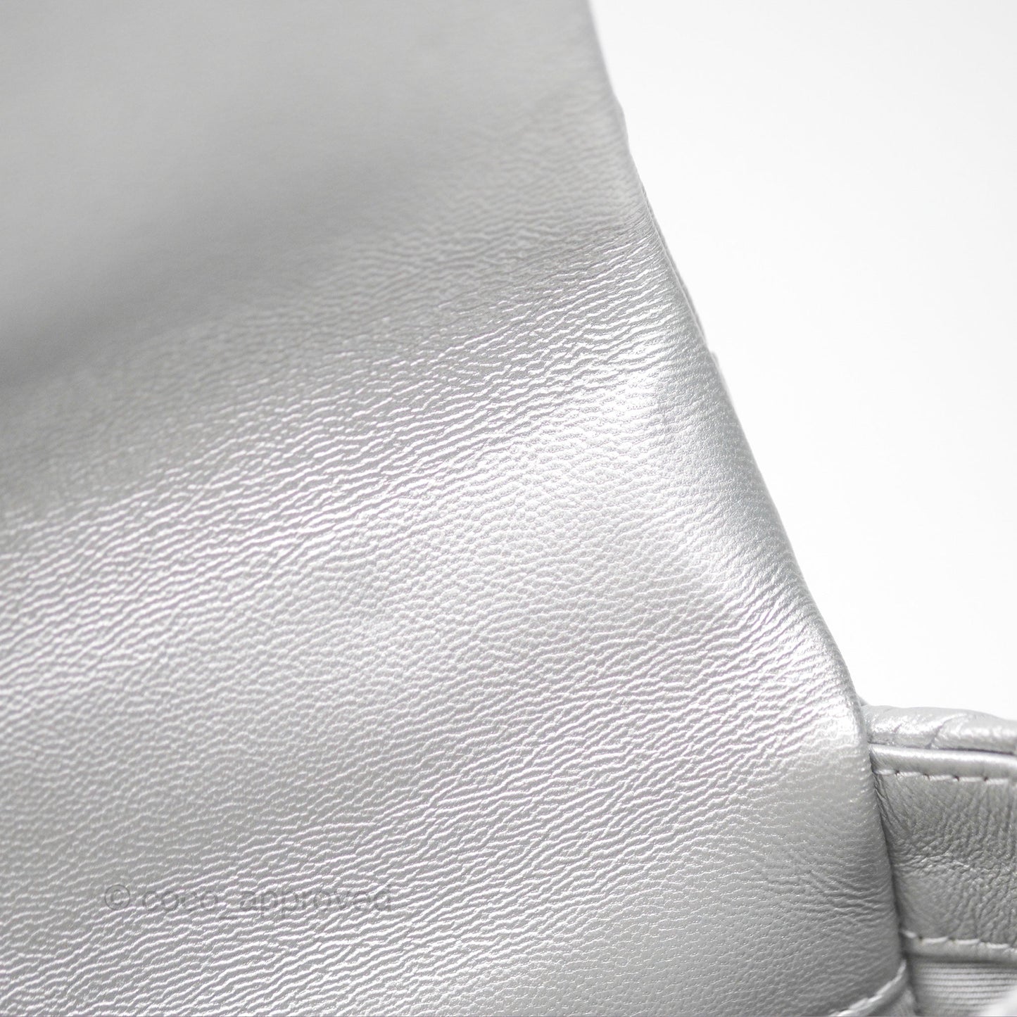 Chanel 19 Small Metallic Silver Goatskin Mixed Hardware