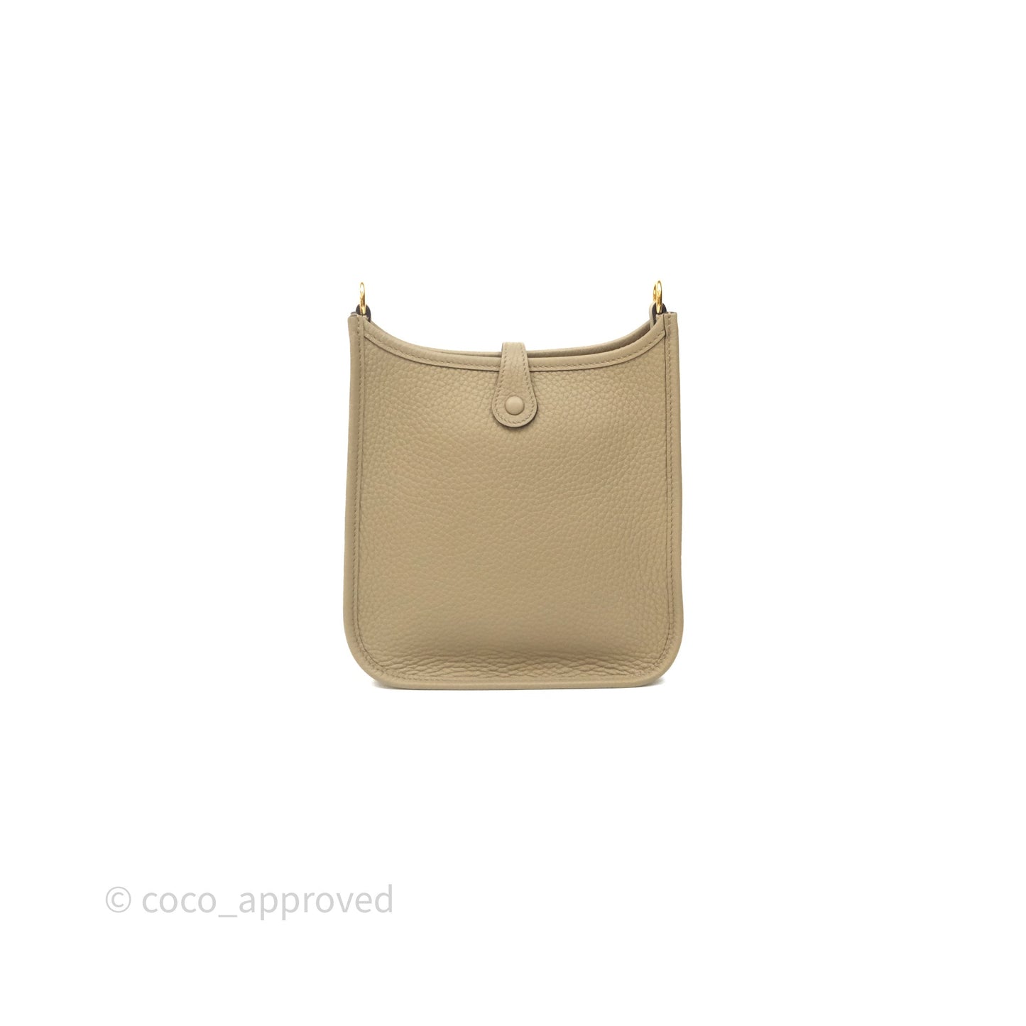 Hermès Mini Evelyne 16 Beige Marfa 8Q Clemence Gold Hardware