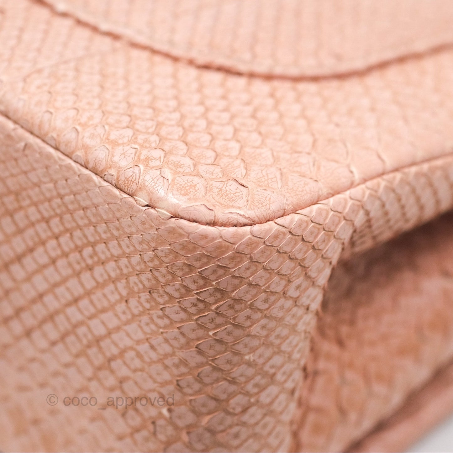 Chanel Jumbo Double Flap Python Pink Gold Hardware