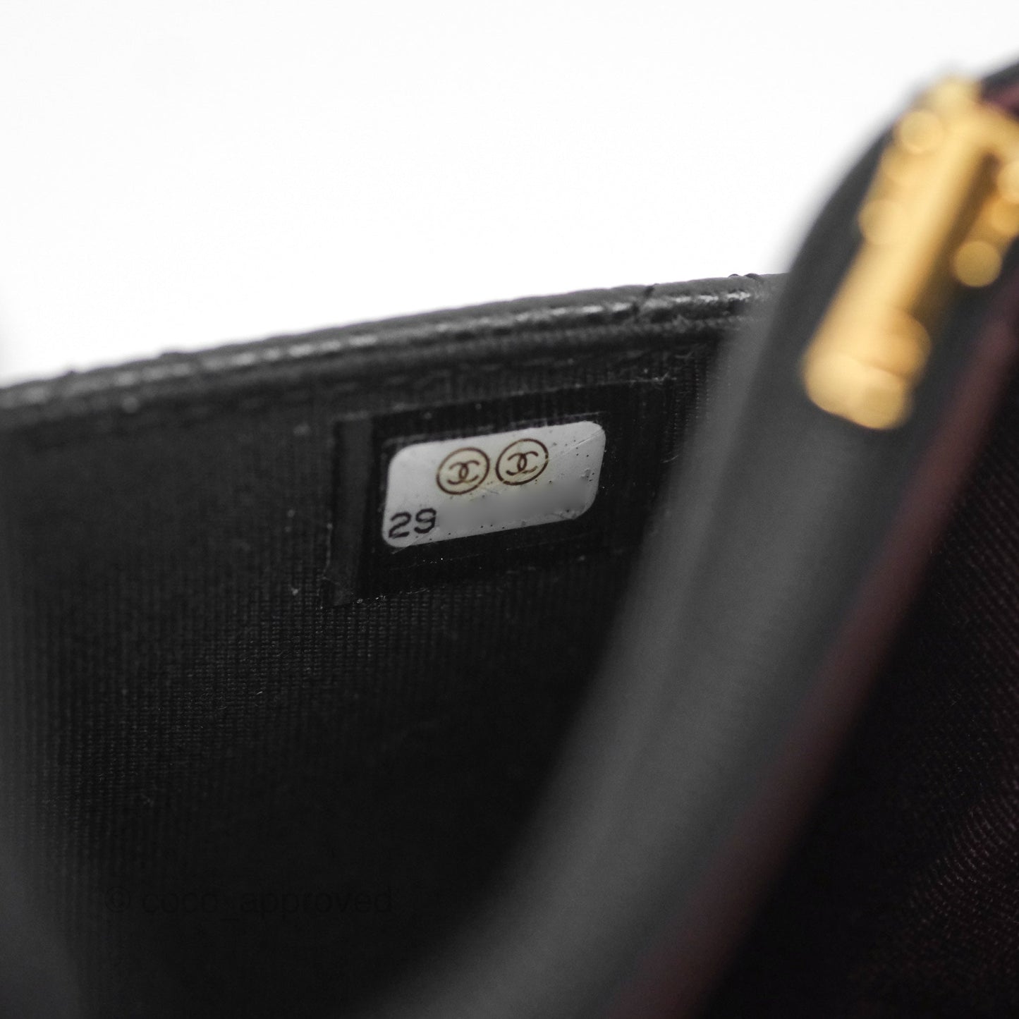 Chanel Classic Wallet On Chain WOC Quilted Black Caviar Gold Hardware