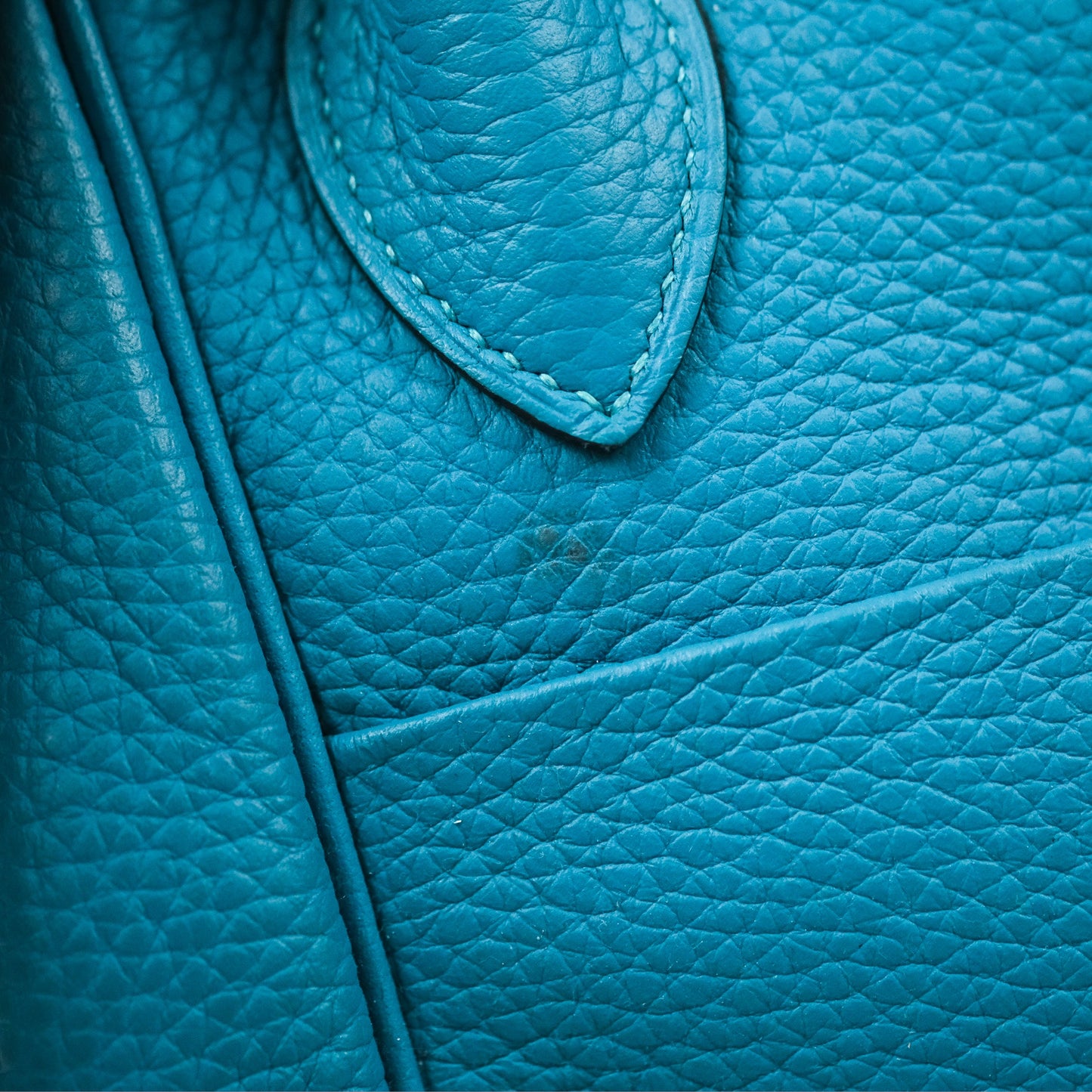 Hermès Lindy 34 Blue Paon Clemence Palladium Hardware