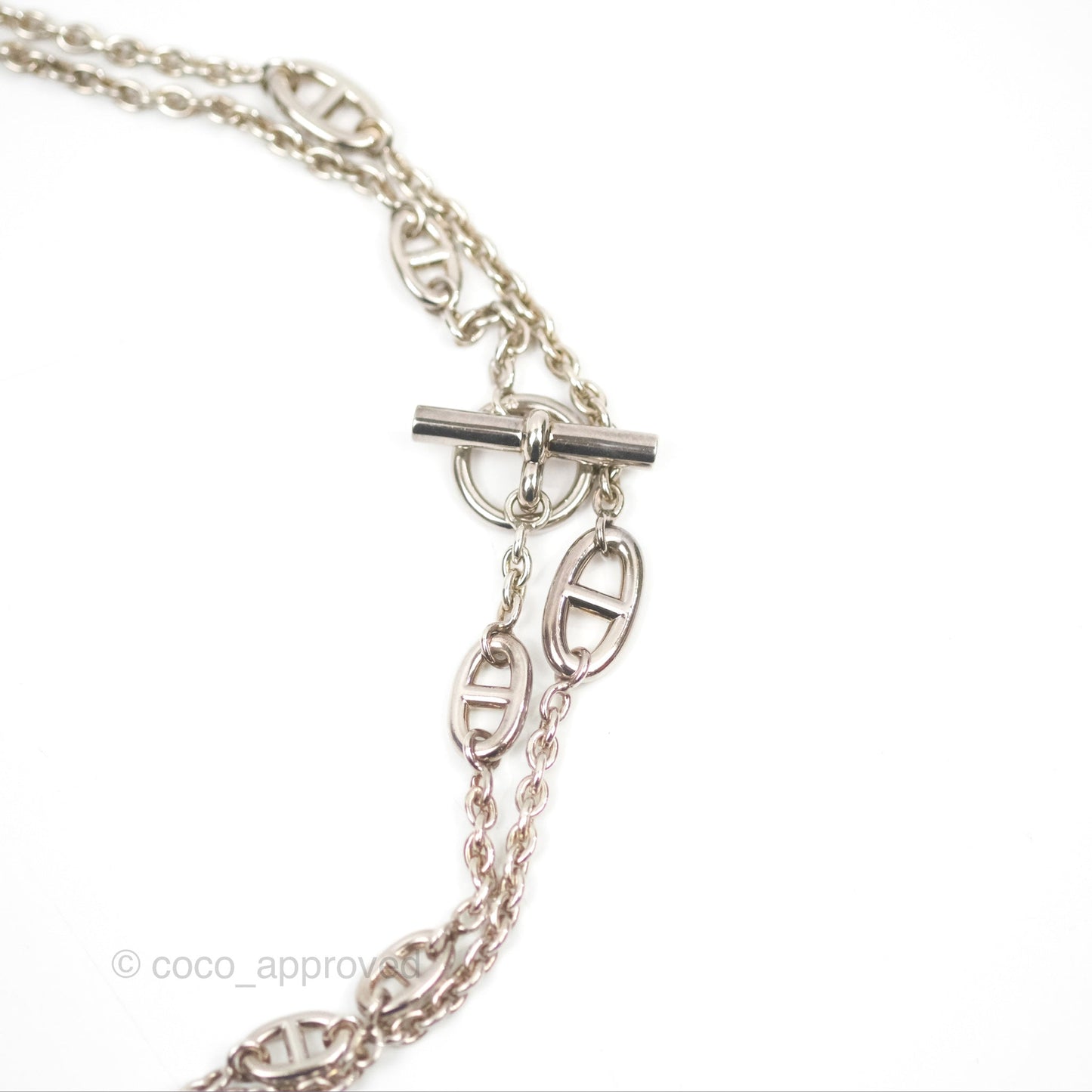 Hermès Farandole Long Necklace Palladium Hardware