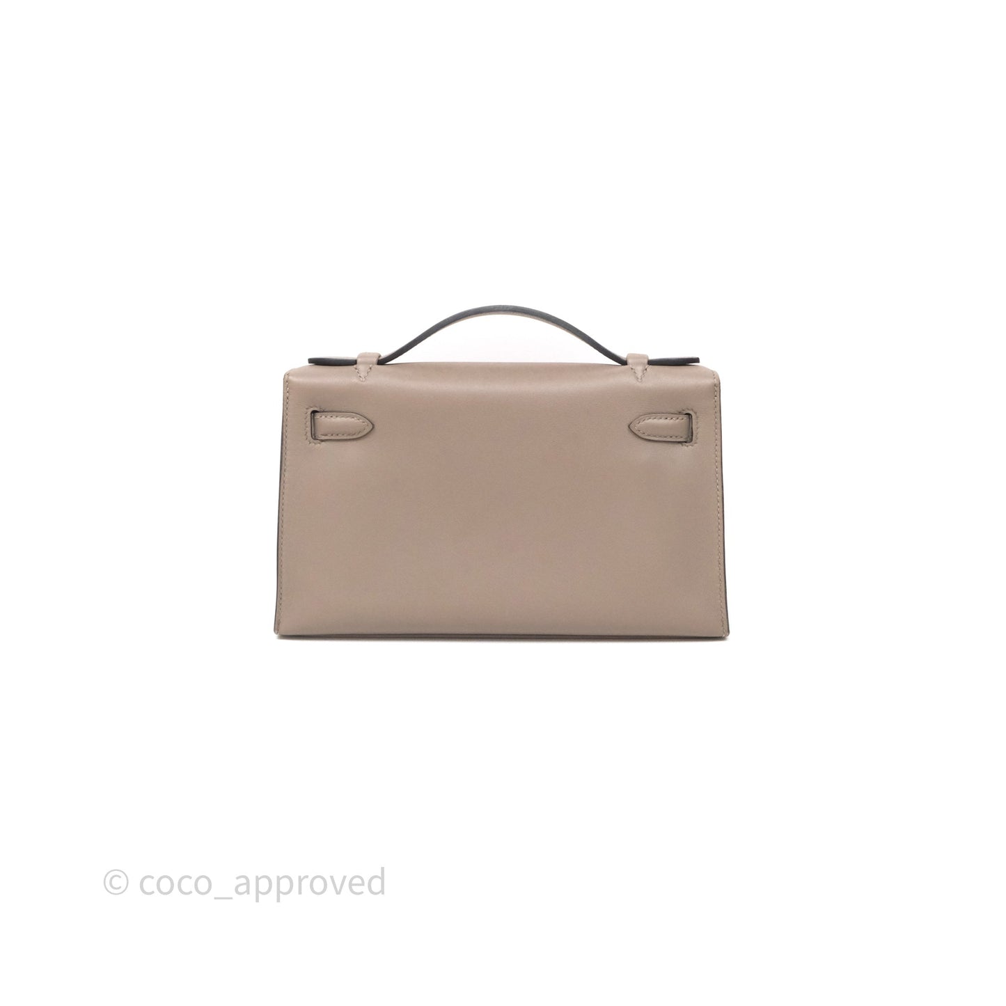 Hermès Kelly Pochette Gris Asphalte M8 Swift Gold Hardware