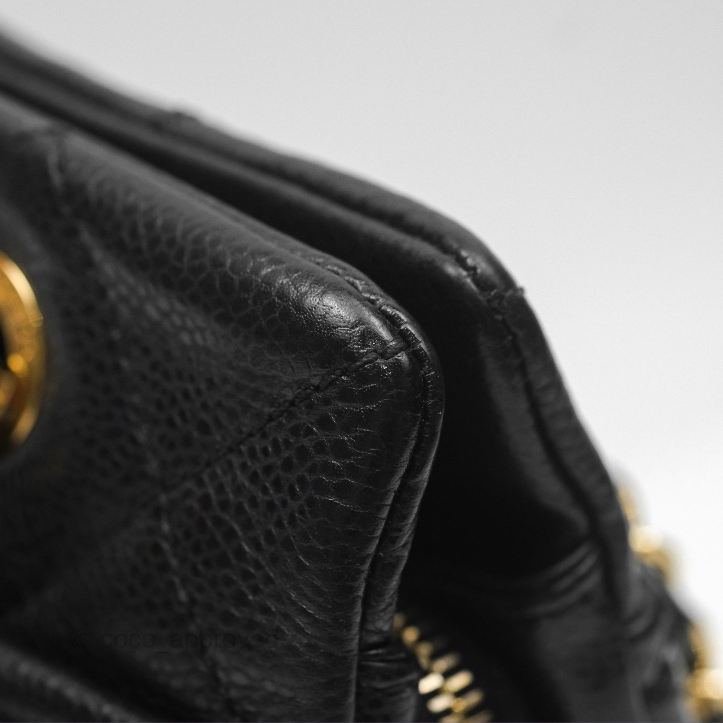 Chanel Quilted Caviar Leather Timeless CC Soft Shopping Tote Bag Black